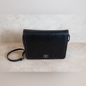 Valentino Black Leather Shoulder Bag